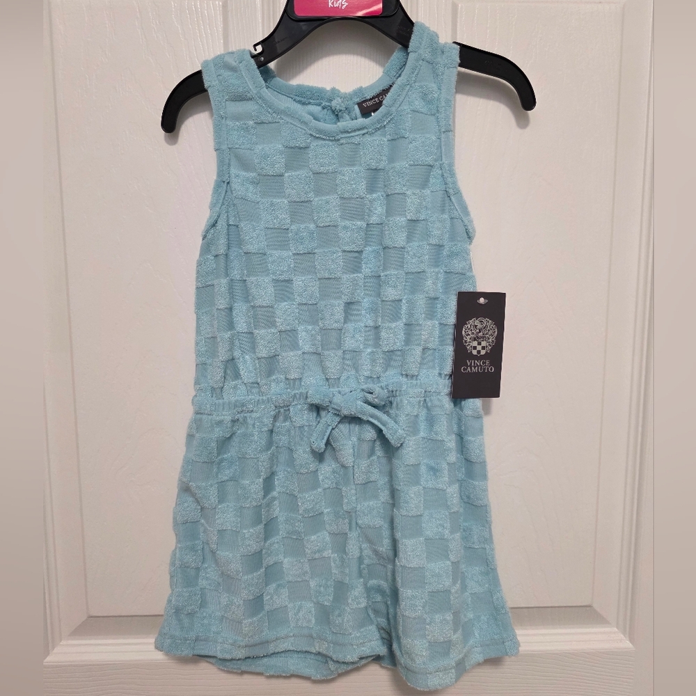 Vince Camuto Blue Textured Romper